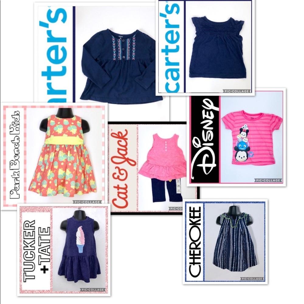 18 Month Girls Bundle: Tops/Dresses/Capri (8pcs)